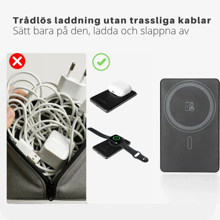 ScandiCharge – Magnetisk Powerbank med Överhettningsskydd