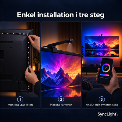 Arctiqo SyncLight™ – Kamerastyrd TV-belysning
