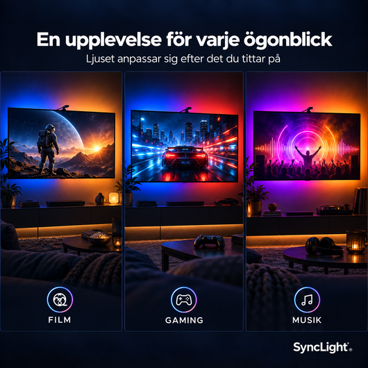 Arctiqo SyncLight™ – Kamerastyrd TV-belysning